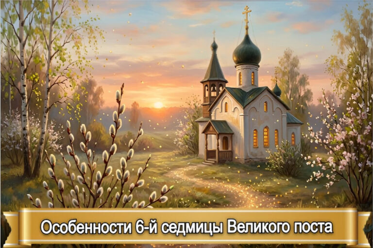 ОСОБЕННОСТИ 6-Й СЕДМИЦЫ ВЕЛИКОГО ПОСТА