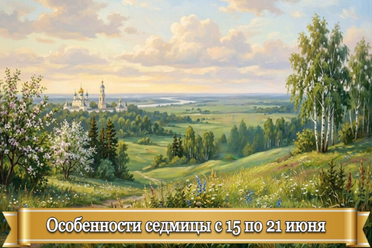 ОСОБЕННОСТИ СЕДМИЦЫ с 15 по 21 ИЮНЯ
