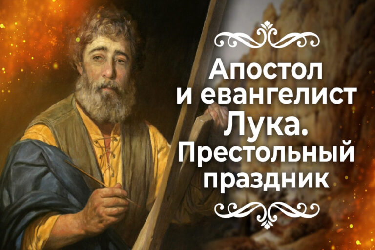 31 октября Сб. – ДЕНЬ ПАМЯТИ АПОСТОЛА И ЕВАНГЕЛИСТА ЛУКИ. Престольный праздник храма